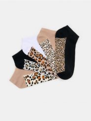 Skarpetki w panterkę 5 pack - wielobarwny. Skarpety Sinsay, bez wzorów. Za 12.99 zł.
