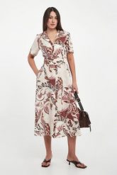 Sukienka szmizjerka lniana Pacche MARELLA SPORT. Sukienki Marella Sport, bez wzorów, sportowe, bez kołnierzyka, bez ramiączek, sportowe. Za 1,789.00 zł.