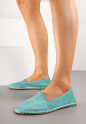 Niebieskie Espadryle Balerinki z Ozdobnymi Przeszyciami Firavione. Niebieskie espadryle Born2be, bez wzorów, bez obcasa, bez zapięcia. W wyprzedaży za 46.74 zł.