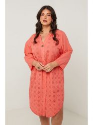 Curvy Lady Sukienka w kolorze koralowym rozmiar: 48/50. Czerwone sukienki Curvy Lady, bez wzorów, klasyczne, bez kołnierzyka, bez ramiączek, midi. Za 121.45 zł.