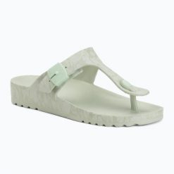 Japonki damskie Scholl Bahia PriEVA. Zielone klapki Scholl, bez wzorów, bez obcasa. Za 159.99 zł.