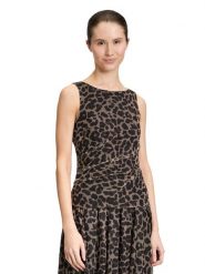 Vera Mont Top w kolorze kremowo-brązowym rozmiar: 40. Brązowe topy Vera Mont, bez wzorów, bez kołnierzyka, bez ramiączek. Za 104.99 zł.