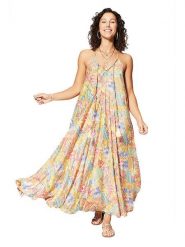 Ipanima Sukienka w kolorze żółtym ze wzorem rozmiar: 38/40. Żółte sukienki Ipanima, bez wzorów, bez kołnierzyka, bez ramiączek, maxi. Za 78.99 zł.