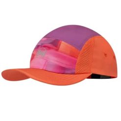 Czapka z daszkiem Damska Buff 5 Panel Go Cap. Czerwone czapki Buff, bez wzorów, z elastanu, sportowe. Za 134.90 zł.