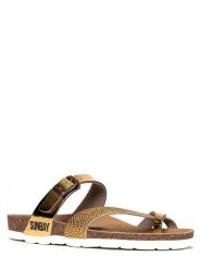 Sunbay Japonki "Tulipe" w kolorze złotym rozmiar: 39. Żółte klapki Sunbay, bez wzorów, z otwartym noskiem, bez obcasa. Za 74.11 zł.