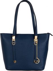 Mia Tomazzi Skórzana torebka "Cesna" w kolorze granatowym - 27 x 39 x 13 cm rozmiar: onesize. Niebieskie torby na ramię Mia Tomazzi, bez wzorów, z materiału, na ramię, bez dodatków. Za 401.95 zł.