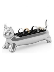 Umbra Uchwyt "Alicat" w kolorze srebrnym na pierścionki - 12 x 5,4 x 4 cm rozmiar: onesize. Szare pierścionki Umbra, metalowe. Za 56.79 zł.