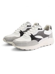 TRAVELIN' Skórzane sneakersy "Royston" w kolorze biało-szarym rozmiar: 39. Białe trampki Travelin', bez wzorów, bez zapięcia. Za 396.24 zł.