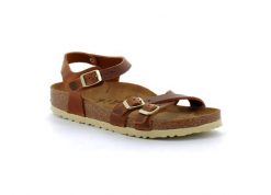Klapki Birkenstock Kumba Brązowe Damskie. Brązowe klapki Birkenstock, bez wzorów, z nubiku, bez obcasa. Za 875.00 zł.