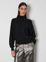 Someday Sweter w kolorze czarnym rozmiar: 38. Czarne swetry someday., bez wzorów, bez ramiączek. Za 268.55 zł.