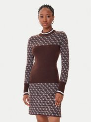 Guess Sweter W5BR24 Z3JD2 Brązowy Slim Fit. Brązowe swetry Guess, xxl, z aplikacjami, z syntetyku, bez ramiączek. Za 439.99 zł.