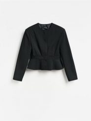 Krótka marynarka - czarny. Czarne marynarki i żakiety Reserved, l, bez wzorów, z tkaniny. Za 249.99 zł.