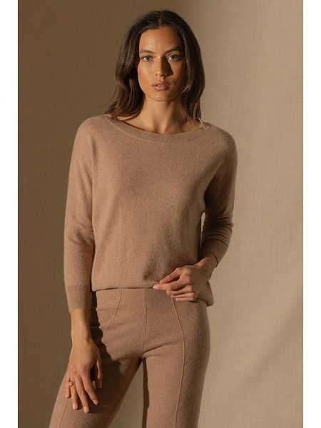 Perfect Cashmere Kaszmirowy sweter "Molly" w kolorze jasnobrązowym rozmiar: XL. Brązowe swetry Perfect Cashmere, xl, bez wzorów, z kaszmiru, bez ramiączek. Za 459.45 zł.