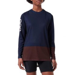 Koszulka damska POC MTB Pure LS Jersey z długim rękawem. Niebieskie bluzki POC, l, bez wzorów, z jersey, bez kołnierzyka, bez ramiączek. Za 311.00 zł.