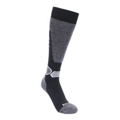 Skarpety Narciarskie Unisex Dla Dorosłych Anselm DLX. Czarne skarpety Trespass, bez wzorów, z elastanu. Za 77.99 zł.