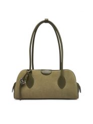 Calvin Klein Torebka Emblem Trio Suede Shoulder Bag LV04F3888G Zielony ciemny. Zielone torebki klasyczne Calvin Klein, bez wzorów, ze skóry, bez dodatków. Za 699.99 zł.