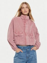 Roxy Kurtka przejściowa Slow Song ERJJK03614 Różowy Oversize. Czerwone kurtki Roxy, xl, bez wzorów, z bawełny, bez kaptura. Za 259.99 zł.