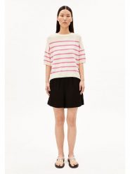 Armedangels Sweter ''Striped'' w kolorze kremowo-różowym rozmiar: M. Brązowe swetry ARMEDANGELS, m, bez wzorów, ze splotem, bez ramiączek. Za 219.95 zł.