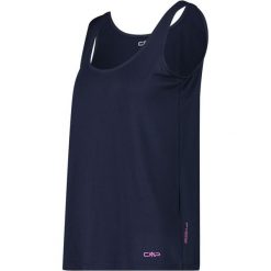 Damski tank top CMP. Niebieskie topy CMP, bez wzorów, bez kołnierzyka, bez ramiączek. Za 192.00 zł.