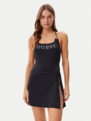 Guess Spódnica mini E5GD01 MC040 Czarny Regular Fit. Czarne spódnice Guess, m, z aplikacjami, z syntetyku, mini. Za 159.99 zł.