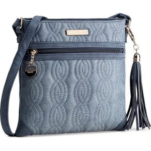 Torebka MONNARI - BAG1340-013 Navy. Niebieskie listonoszki Monnari, bez wzorów, ze skóry ekologicznej, bez dodatków. W wyprzedaży za 79.00 zł.