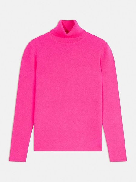 AUTHENTIC CASHMERE Kaszmirowy golf w kolorze różowym rozmiar: L. Różowe golfy AUTHENTIC CASHMERE, l, bez wzorów, z kaszmiru, bez ramiączek. Za 369.99 zł.