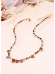 L'Atelier de Gaia Pozłacany naszyjnik z agatami - dł. 50 cm rozmiar: onesize. Żółte naszyjniki L'Atelier de Gaia, z agatem, pozłacane. Za 100.28 zł.