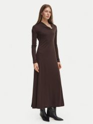 BOSS Sukienka codzienna 50568606 Brązowy Regular Fit. Brązowe sukienki Boss, na co dzień, l, bez wzorów, z lyocellu, bez kołnierzyka, bez ramiączek, proste. Za 1,349.00 zł.