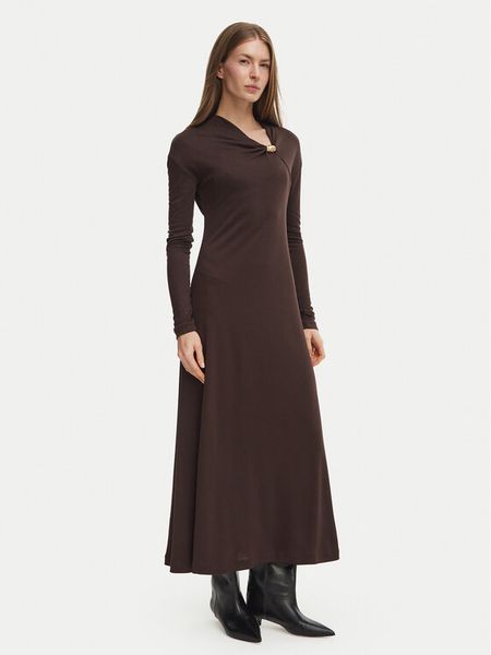 BOSS Sukienka codzienna 50568606 Brązowy Regular Fit. Brązowe sukienki Boss, na co dzień, l, bez wzorów, z lyocellu, bez kołnierzyka, bez ramiączek, proste. Za 1,349.00 zł.