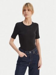 Calvin Klein T-Shirt Varigated LV044F211G Czarny Slim Fit. Czarne t-shirty Calvin Klein, l, bez wzorów, z bawełny, bez kołnierzyka, bez ramiączek. Za 289.99 zł.