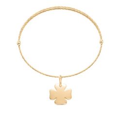 Bransoletka z pozłacaną koniczyną na cienkim złotym sznurku premium. Żółte bransoletki Lilou, pozłacane. Za 148.00 zł.