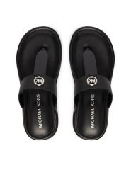 MICHAEL Michael Kors Japonki Koya Flip Flap 40S6KOFA1L Czarny. Czarne klapki MICHAEL Michael Kors, bez wzorów, ze skóry, bez obcasa. Za 479.99 zł.