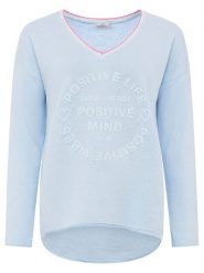 Zwillingsherz Bluza "Positive Mind" w kolorze błękitnym rozmiar: S/M. Niebieskie bluzy sportowe Zwillingsherz, m, bez wzorów, bez kaptura. Za 142.45 zł.