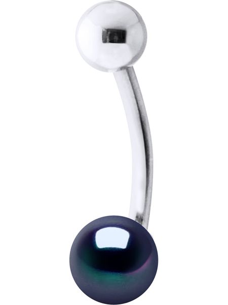 Pearl Addict Srebrny kolczyk z perłą do piercingu rozmiar: onesize. Niebieskie kolczyki Pearl Addict, z perłą, srebrne. Za 169.24 zł.