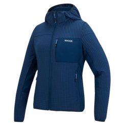 Damska bluza polarowa z kapturem i zamkiem błyskawicznym Kemilia. Niebieskie bluzy Regatta, m, bez wzorów, z elastanu, z kapturem. Za 229.99 zł.