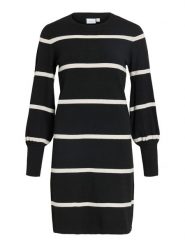 Vila Sukienka dzianinowa w kolorze czarno-białym rozmiar: XL. Czarne sukienki Vila, xl, bez wzorów, z dzianiny, bez kołnierzyka, bez ramiączek, mini. Za 149.95 zł.