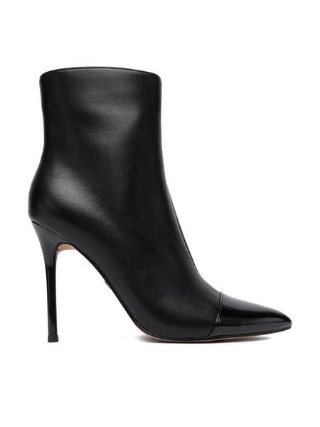 Nine West Botki CEO-MAYA-01 Czarny. Czarne botki Nine West, bez wzorów, z materiału, bez obcasa, na szpilce, bez zapięcia. Za 239.99 zł.