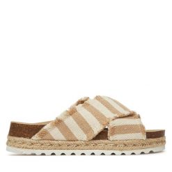Klapki DeeZee. Brązowe klapki DeeZee, bez wzorów, bez obcasa. Za 119.99 zł.