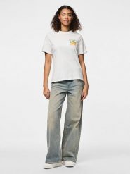 Pieces Koszulka "Summer" w kolorze białym rozmiar: XL. Białe bluzki Pieces, xl, bez wzorów, z bawełny, bez kołnierzyka, bez ramiączek. Za 61.89 zł.