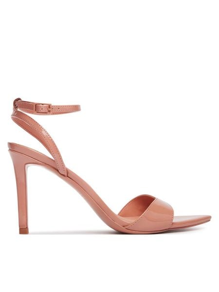 Aldo Sandały Leandra 14298717 Różowy. Czerwone sandały Aldo, bez wzorów, ze skóry, bez obcasa, na szpilce, bez zapięcia. Za 217.99 zł.