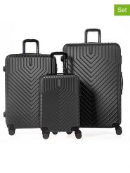 Travel World Walizki (3 szt.) w kolorze czarnym rozmiar: onesize. Czarne walizki Travel World, bez wzorów. Za 527.10 zł.
