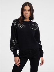 Orsay Sweter w kolorze czarnym rozmiar: M. Czarne swetry Orsay, m, bez wzorów, bez ramiączek. Za 79.03 zł.