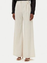 Fracomina Spodnie palazzo FR25SV3002W761D4 Beżowy Wide Leg. Brązowe spodnie materiałowe Fracomina, bez wzorów, z materiału. Za 459.99 zł.