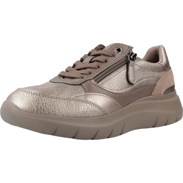 Buty GEOX D PLUMMERY Brąz. Brązowe trekkingi Geox, ze skóry, trekkingowe. Za 364.99 zł.