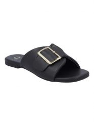 Gerry Weber Skórzane klapki w kolorze czarnym rozmiar: 39. Czarne klapki Gerry Weber, bez wzorów, z otwartym noskiem, bez obcasa, na platformie. Za 105.14 zł.