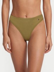 Tommy Hilfiger Stringi UW0UW06046 Khaki. Brązowe stringi TOMMY HILFIGER, bez wzorów, z syntetyku. Za 109.99 zł.