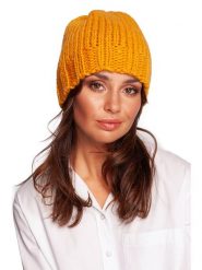 Be Wear Czapka w kolorze musztardowym rozmiar: onesize. Pomarańczowe czapki Be Wear, bez wzorów, z materiału. Za 82.95 zł.
