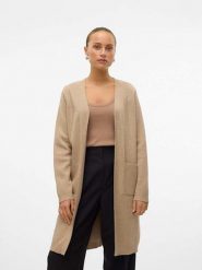 Vero Moda Kardigan "Saba" w kolorze beżowym rozmiar: M. Brązowe kardigany Vero Moda, m, bez wzorów, ze splotem. Za 100.99 zł.