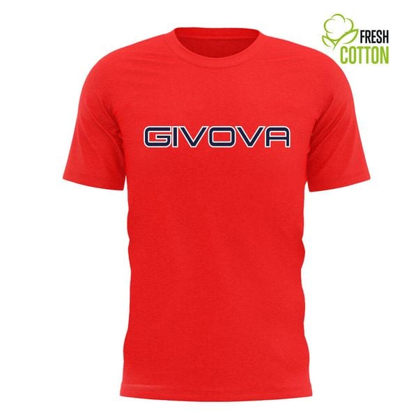 Givova Czerwony T-shirt Bawełniany 2XL dla Sportowców. Czerwone t-shirty Givova, xl, bez wzorów, z bawełny, bez kołnierzyka, bez ramiączek. Za 52.75 zł.