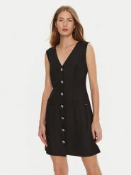 Guess Sukienka koktajlowa Doris W4BK11 WGIF2 Czarny Slim Fit. Czarne sukienki Guess, xs, z aplikacjami, z wiskozy, wizytowe, bez kołnierzyka, bez ramiączek. Za 269.99 zł.